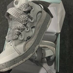 Brand new Lanvin Gray Sneakers with Textured Knit